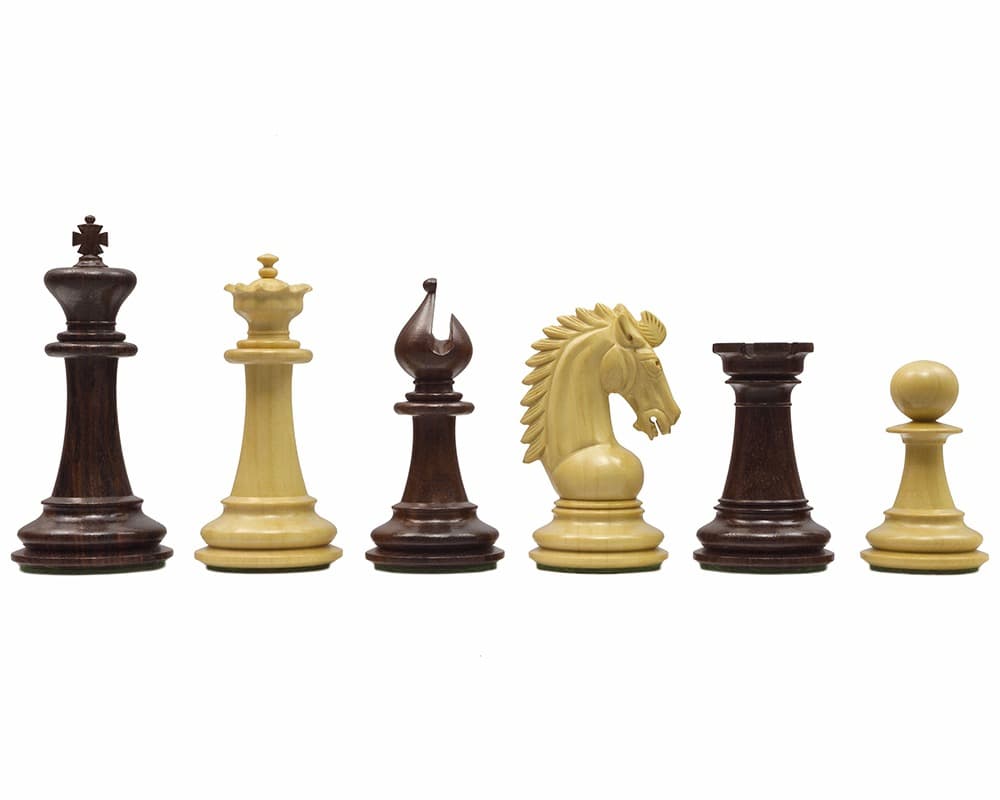 The Sheffield Knight Rosewood Chess Pieces - 3.75 Inch