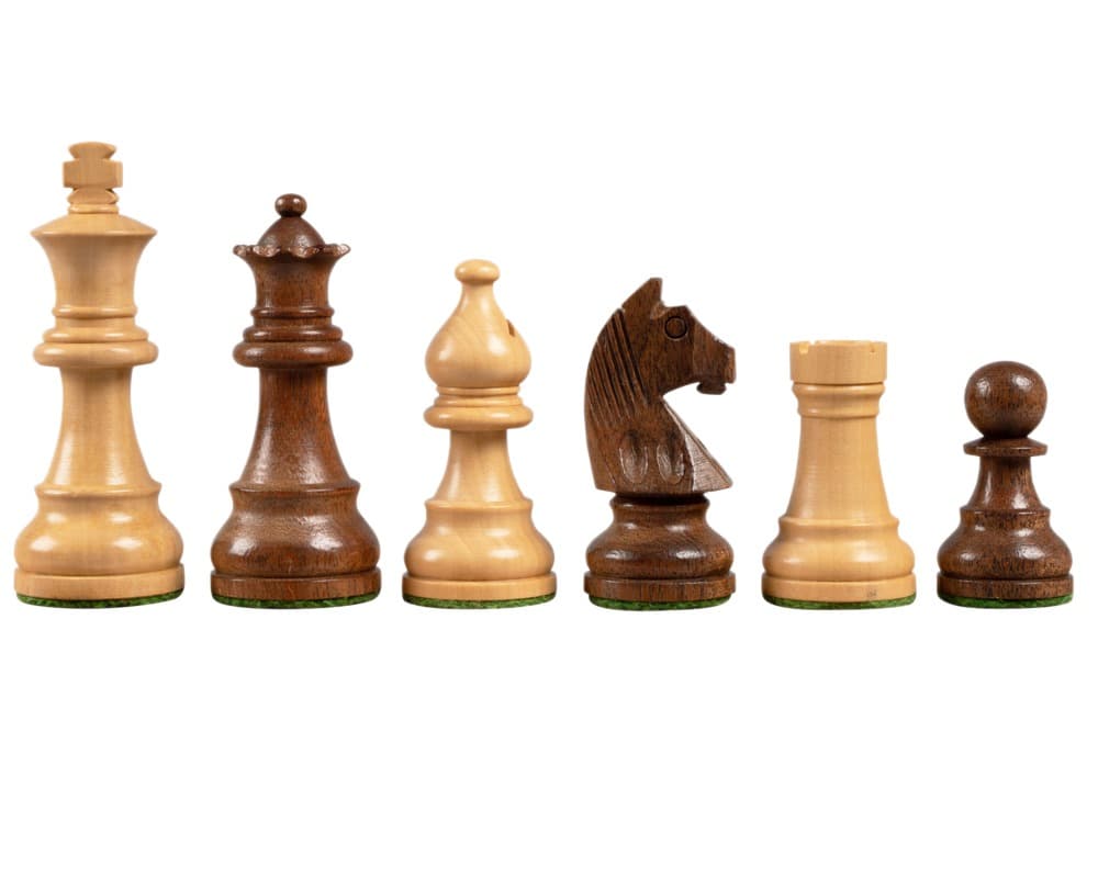 Down Head Acacia Chess Pieces - 3 Inch