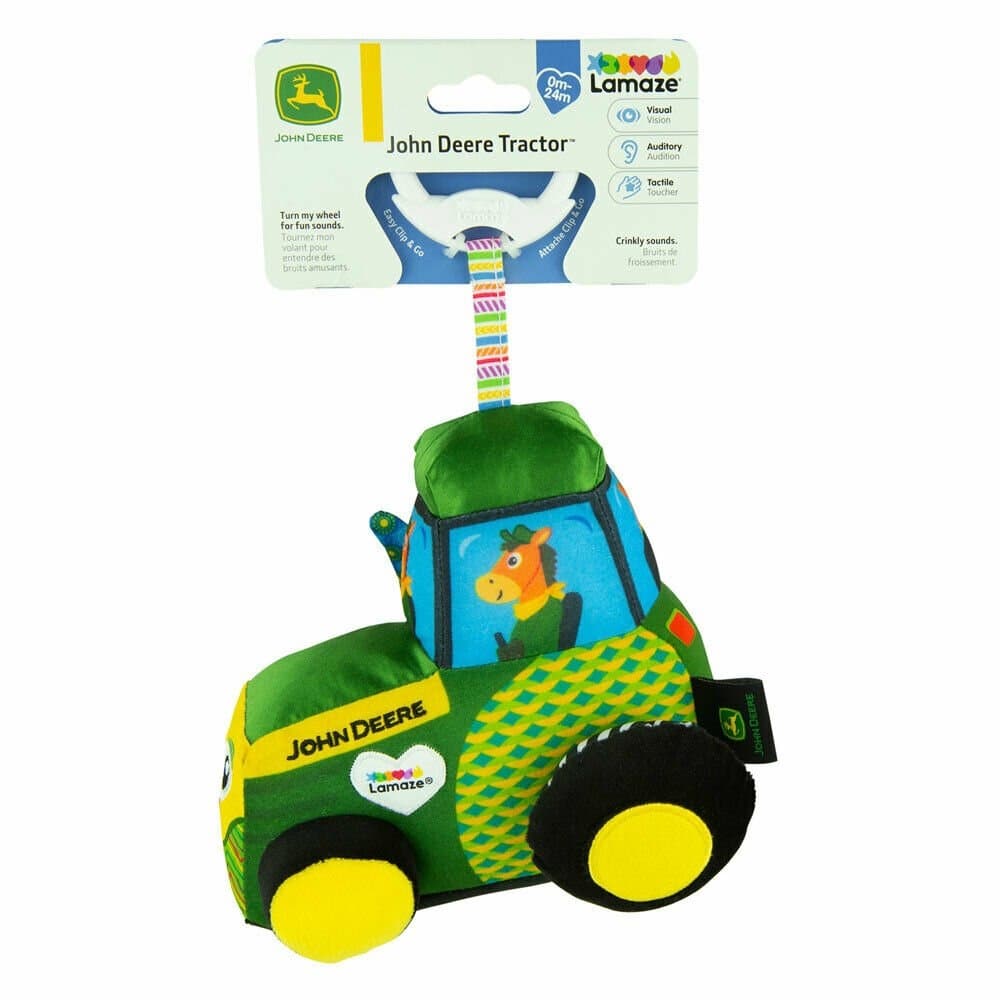 Lamaze John Deere Clip & Go Tractor - Baby Toy