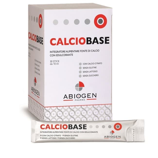 Abiogen Pharma - Calciobase Integratore Di Calcio Per Ossa Forti 30 Buste Liquide