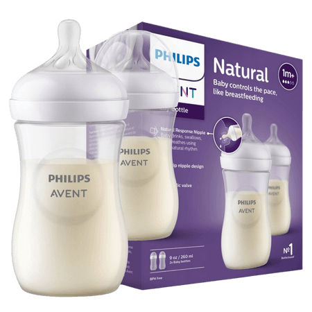 Philips Avent Natural Response 1+ Months Baby Feeding Bottle – 2 x 260 ml