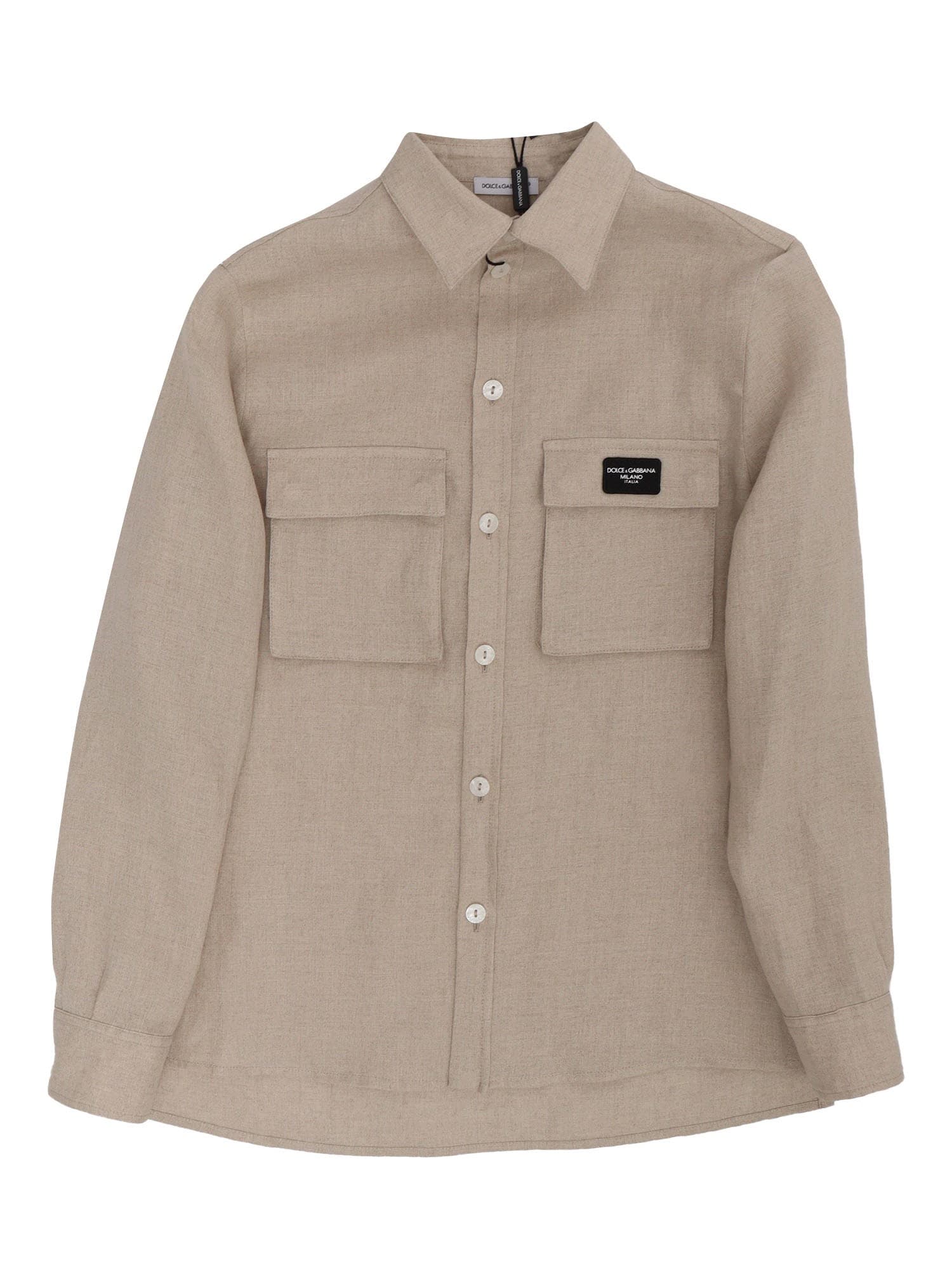 Dolce & Gabbana Junior Camicia In Lino