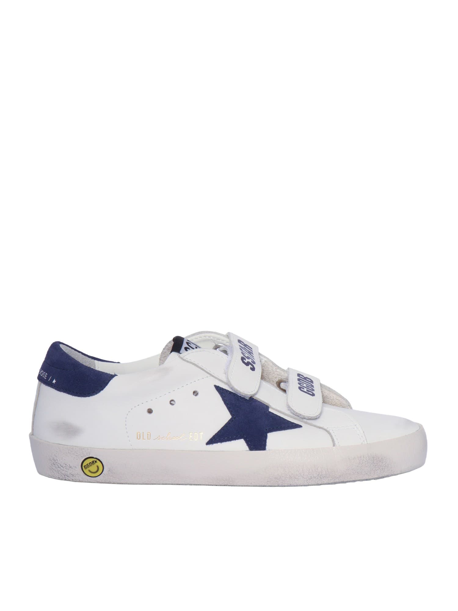 Golden Goose Sneakers Old School Leather Upper Suede Star And Heel Whi