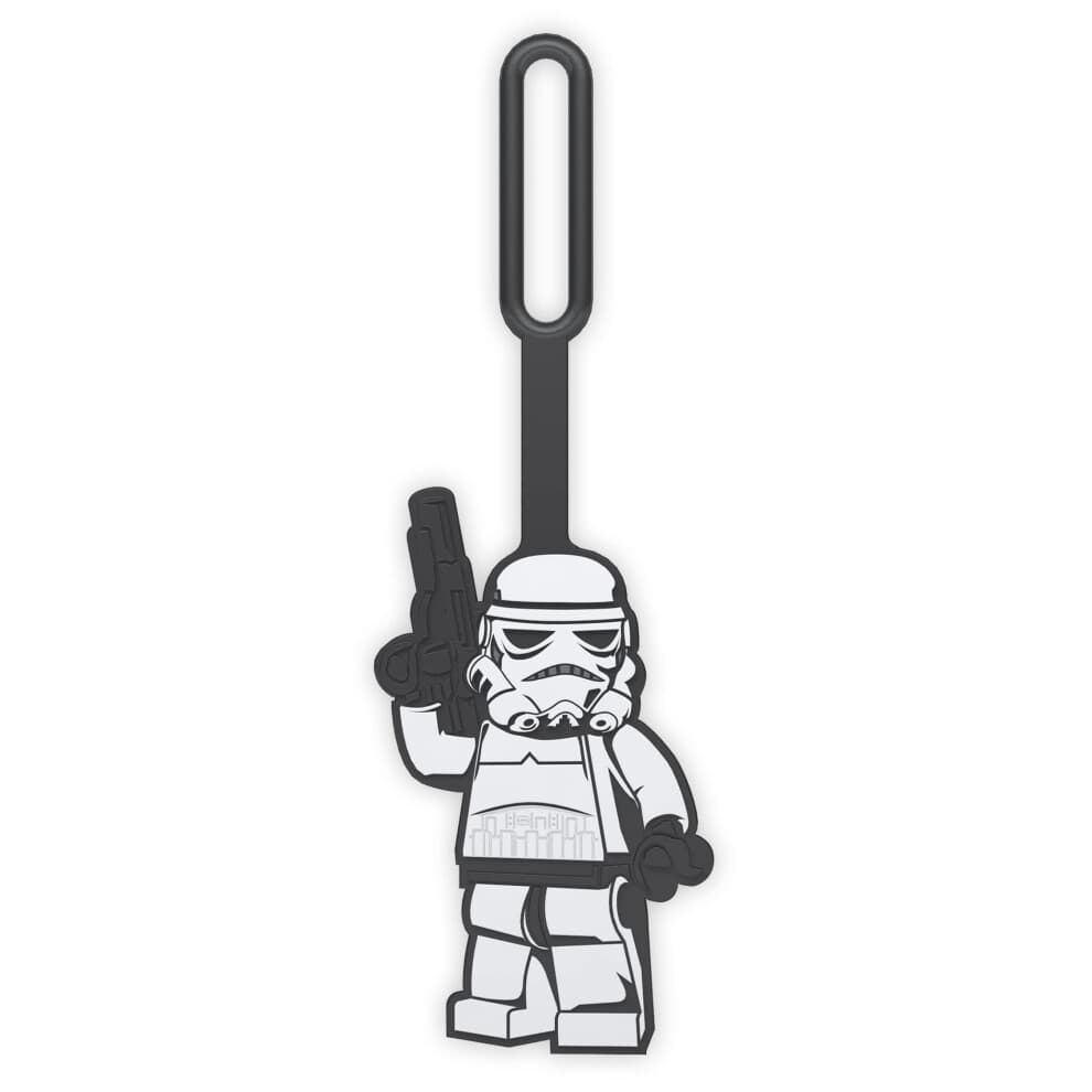 LEGO Star Wars Silicone Luggage Tag for Travel Suitcase Backpack - Stormtrooper (52235) Writable Surface on Back for ID Identification.
