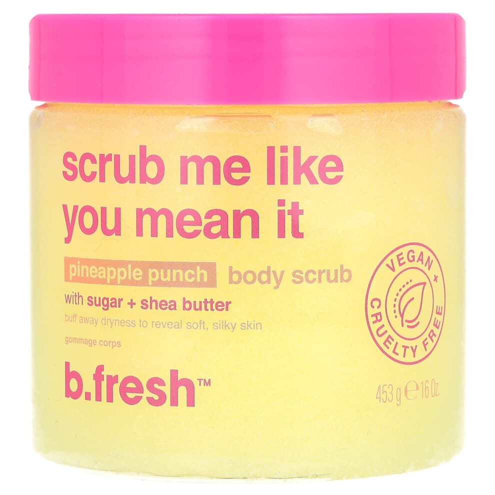 Body Scrub With Sugar & Shea Butter, Pineapple Punch, 16 oz (453 g)