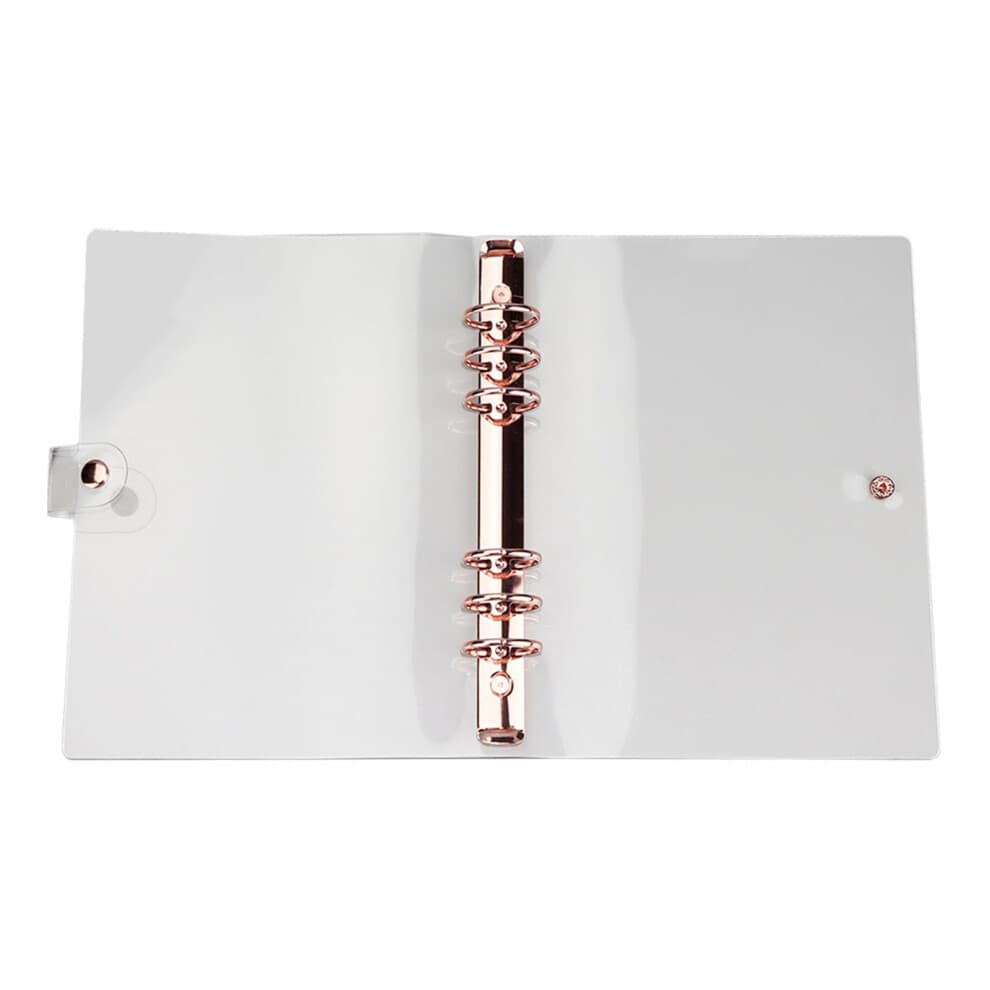 Loose-Leaf Book Student Journal Notebook Folder Binder Clear Notepad