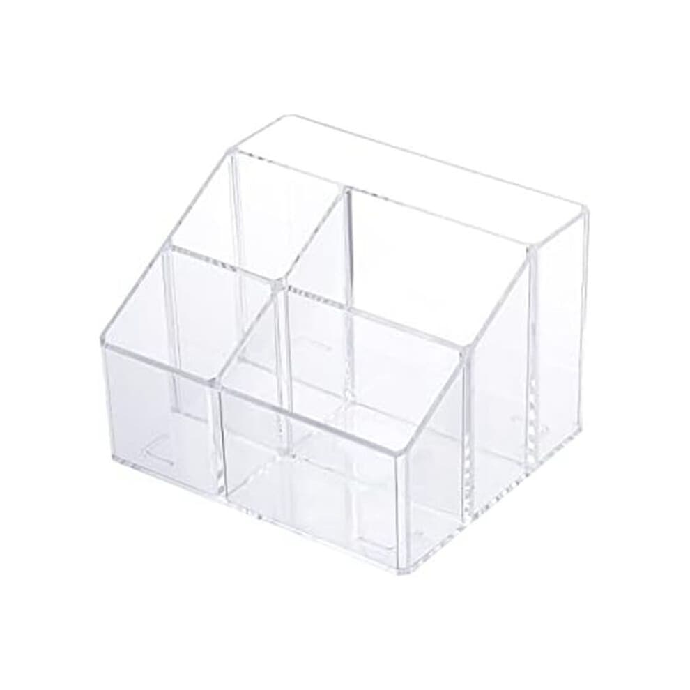 Clear Pen Organizer for Desk, Plastic Office Supply Storage and Accessories Box for , Stationery, Pencil Cup B
