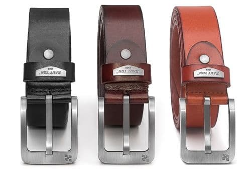 Children's belt (leather) - black, brown or cognac