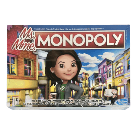 Hasbro Ms. Monopoly The First Game Where Women Make More Than Men Board Game (English/French)