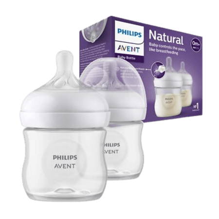 Philips Avent Natural 0+ Months Baby Feeding Bottle â 2 x 125 ml