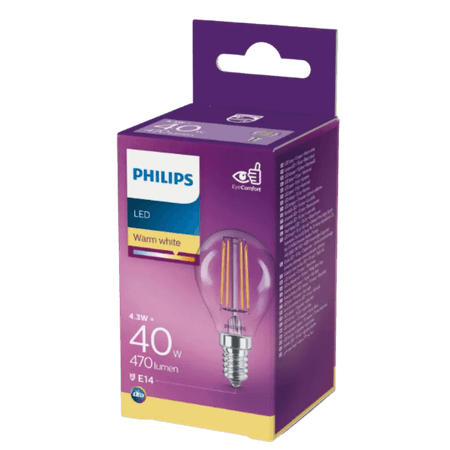 Philips Warm White LED Bulb E14 â 40 W