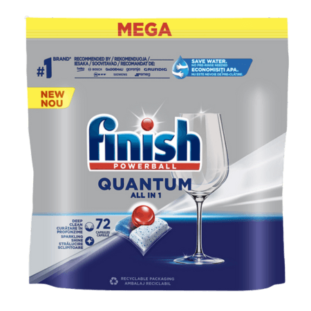 Finish Quantum All in 1 Lemon Dishwasher Tablets – 72 pcs