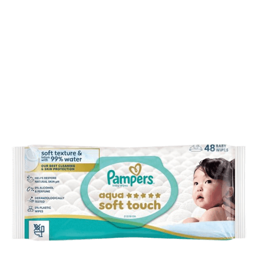 Pampers Aqua Soft Touch Baby Wet Wipes - 48 pcs
