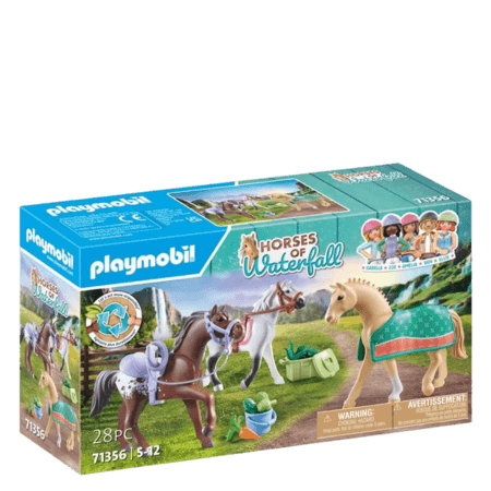 Playmobil Horses of Waterfall Three Horses with Saddles
