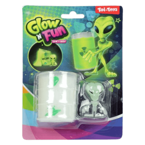 Toi-Toys Glow 'N Fun Glow in the Dark Slime with Alien Figure