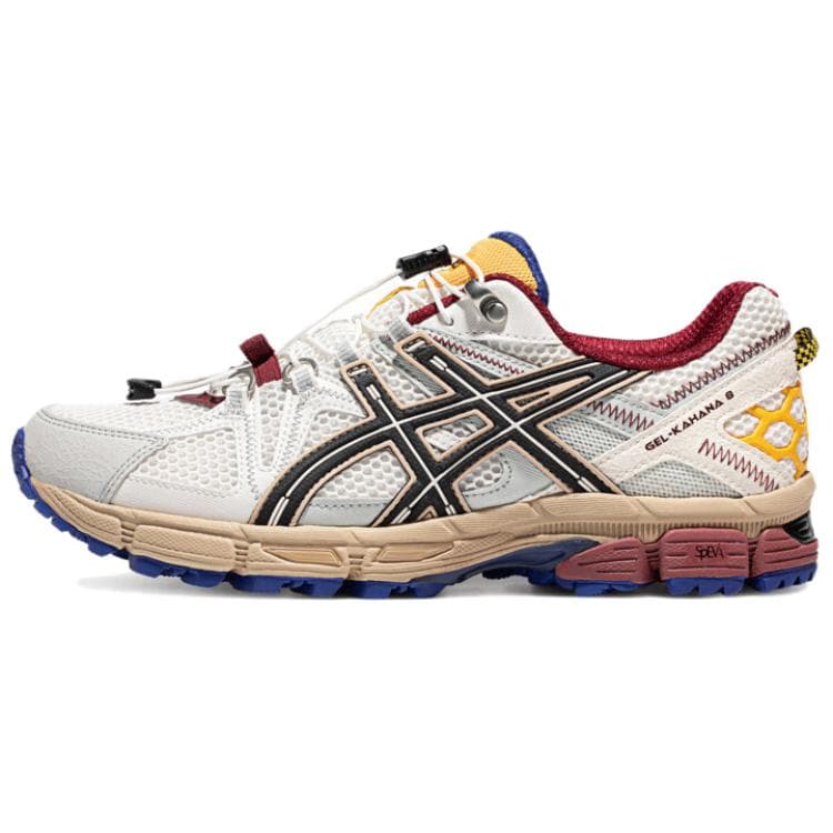 Asics Gel-Kahana 8 Comfortable Fashion Breathable Durable Low-Top Trail Running Shoes Men sneaker White Black Red 1011B828-100 cm
