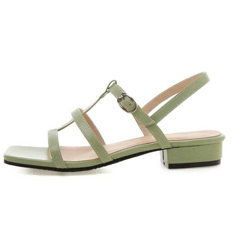 Fashion Summer Shoes Sandals For Women Fashion Black Blue Party Shoes Footwear Large Size 50 Buckle Low Heels Women's Flip Flops Casual cm yellow