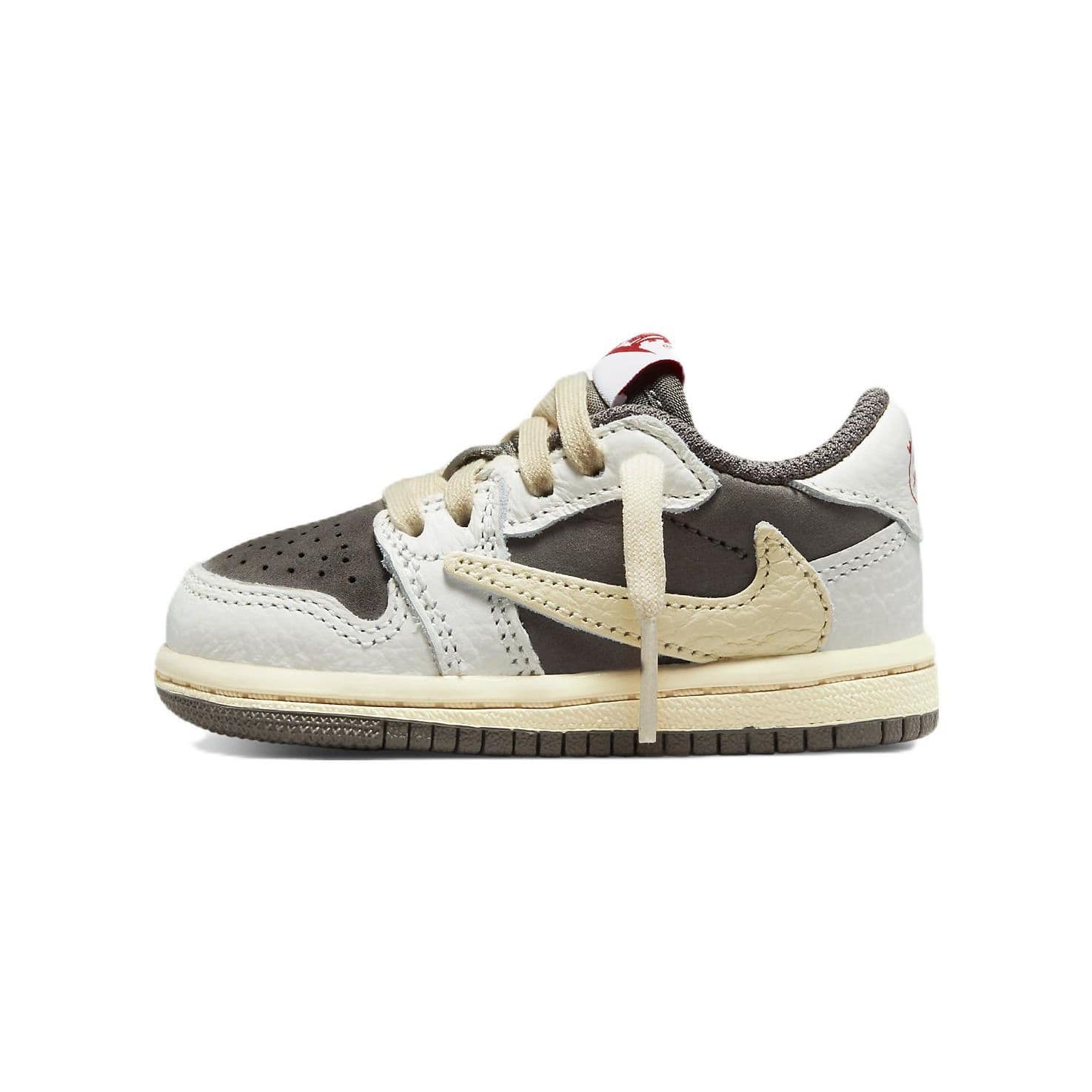 Travis Scott x Air Jordan 1 Retro Low OG TD Reverse Mocha Baby Sneakers Brown Sail University-Red DO5441-162 cm