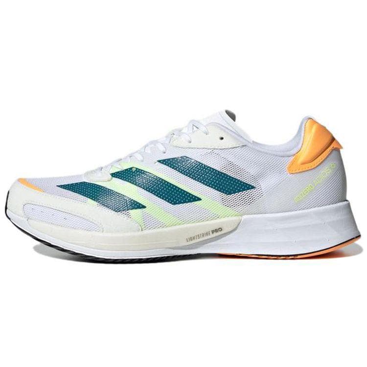 Adidas Adizero Adios 6 White Teal Flamingo Orange Men Sneakers Cloud-White Real-Teal GY0894 cm