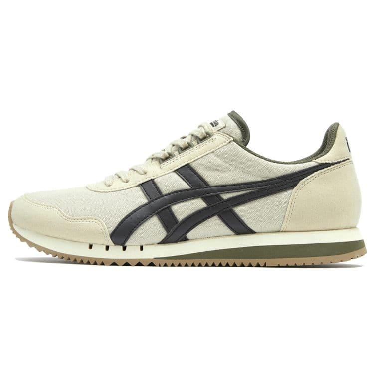 Onitsuka Tiger Dualio Fabric Synthetic Leather Sports Comfortable Non-Slip Low-Top Lifestyle Casual Shoes Unisex sneaker White Black 1183A856-201 cm