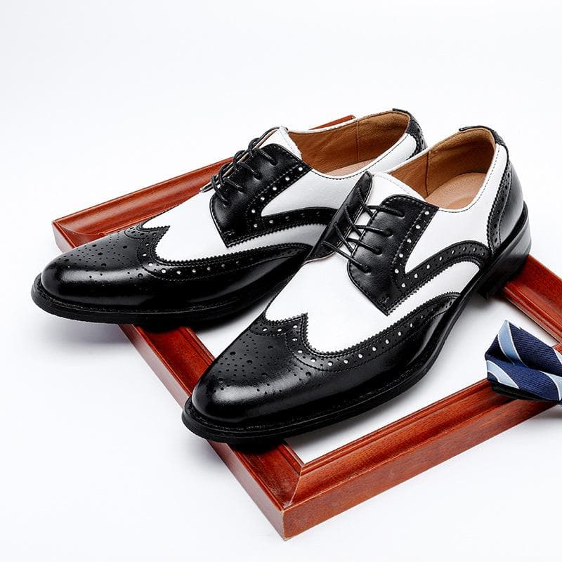 Fashion Formal Oxfords Shoes for Men White Black Real Cow Patent Leather Business Lace-up Wingtip Toe Brogue Wedding Mens Dress Shoes cm brown