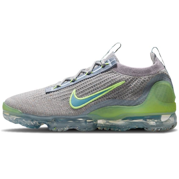 Nike Air VaporMax 2021 Flyknit Grey Light Liquid Lime Men Sneakers Particle-Grey Aluminium Barely-Grey DH4084-003 cm