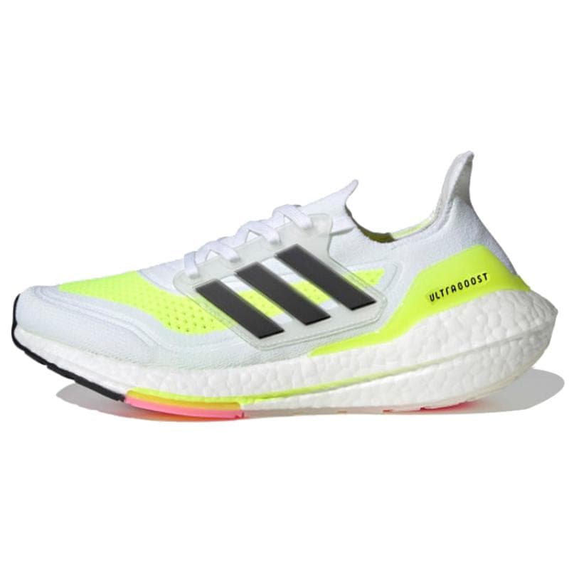 Adidas Ultra Boost 21 White Solar Green Women's Sneakers FY0401 cm