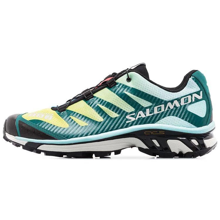 Salomon XT-4 Advanced Comfortable Fabric Leather Shock Absorbing Non-Slip Durable Low-Top Running Shoes Men sneakers Green 413956 cm