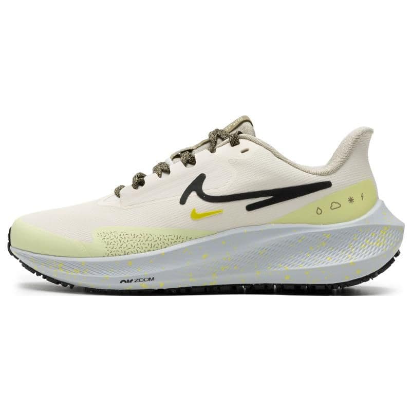 Nike Air Zoom Pegasus 39 Shield Pale Ivory Luminous Green Women Sneakers Cream Neutral-Olive Black DO7626-100 cm