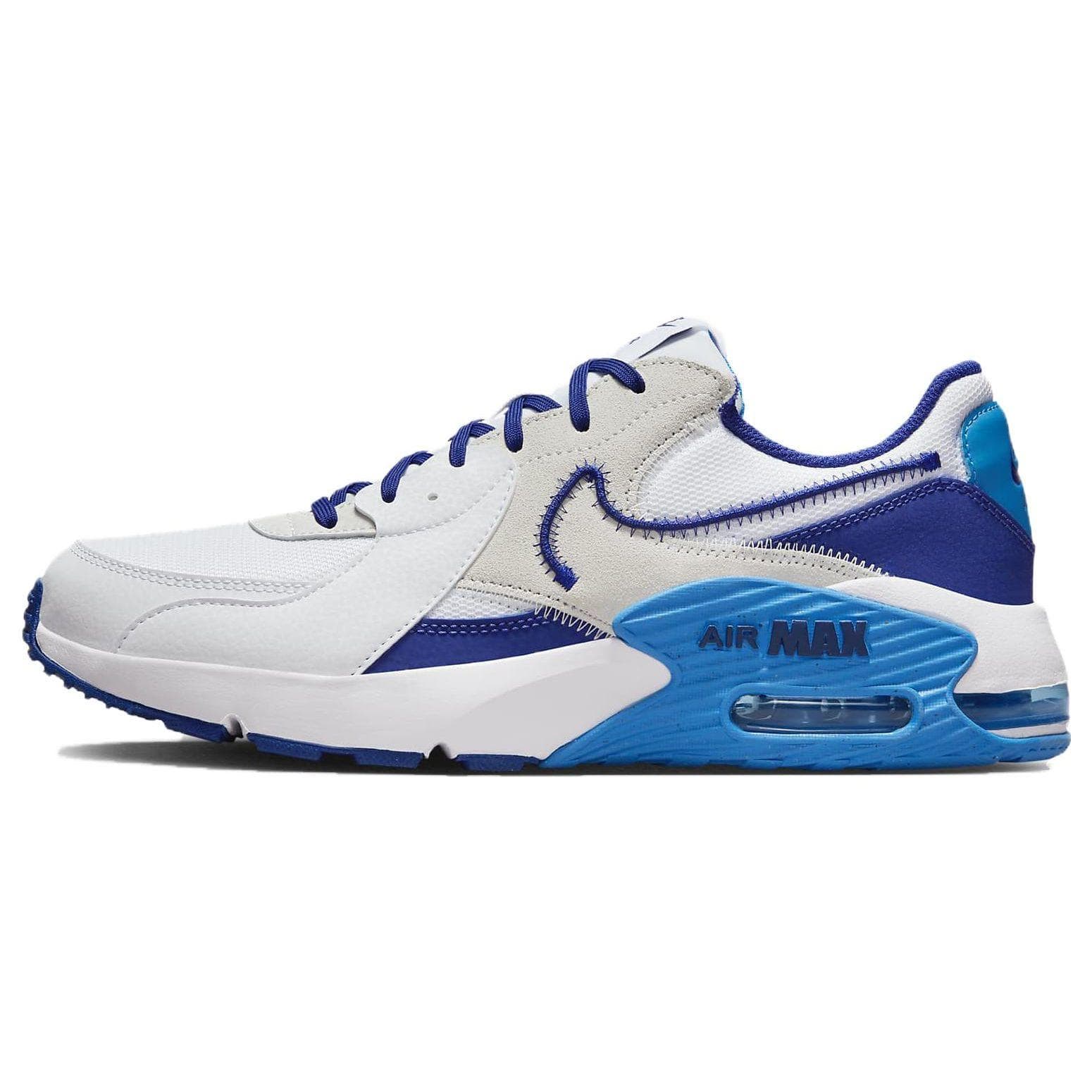 Nike Air Max Excee White Deep Royal Blue Men Sneakers Photo-Blue Photon-Dust DZ0795-100 cm