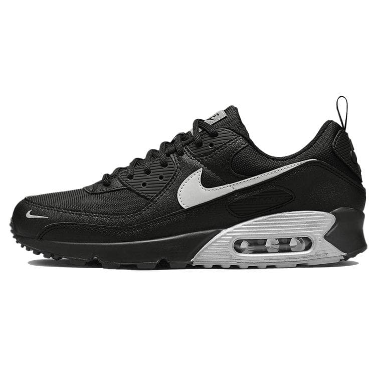 Nike Air Max 90 Black Metallic Silver Mini Swoosh DX8969-001 cm