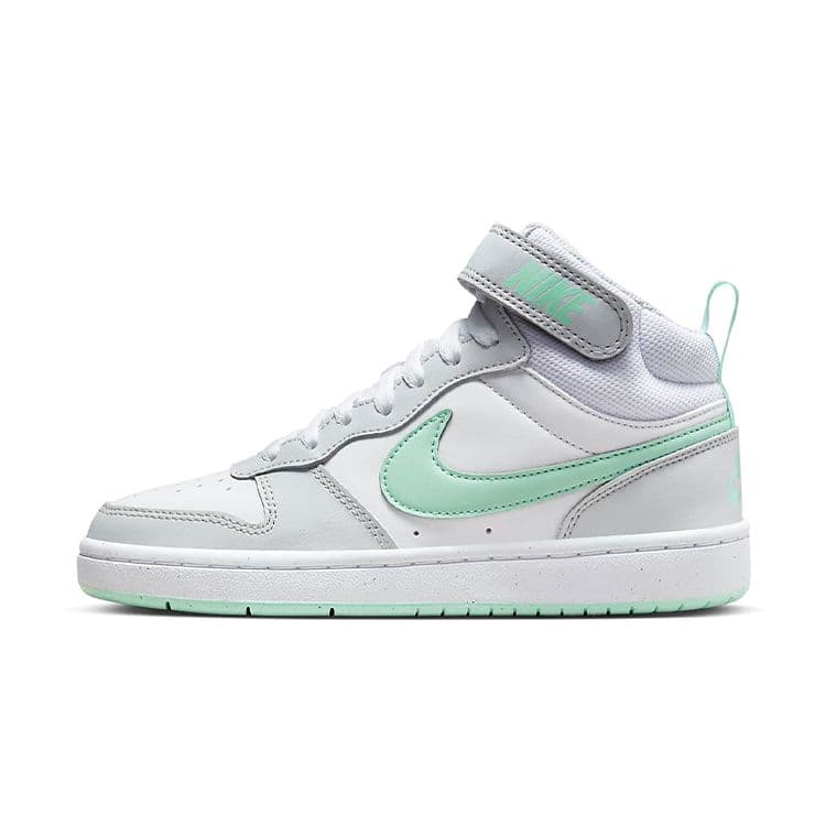 Nike Court Borough Mid 2 GS Pure Platinum Mint Foam Kids Sneakers White CD7782-011 cm