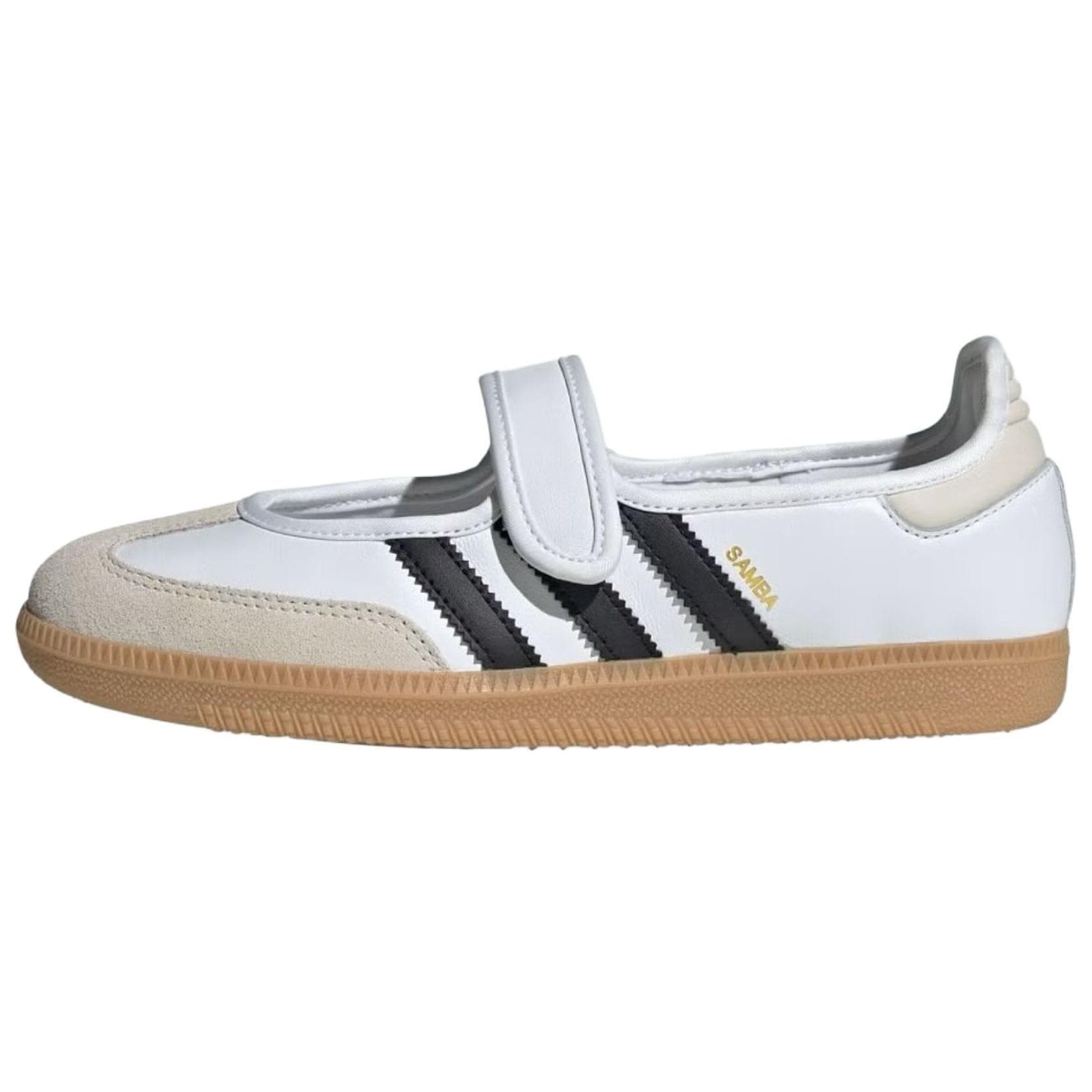 adidas Samba Jane White Black Gum Women Sneakers Footwear-White Alumina Core-Black JR1402 cm
