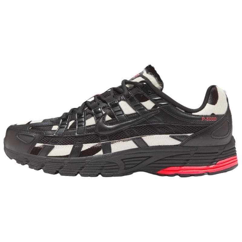Nike P 6000 Breathable And Lightweight Low top Running Shoes Men's Black White Red Sneakers II1203-001 cm