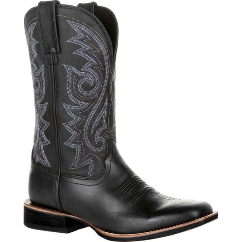 Mid-calf Western Boots Men Black Brown Cowboy Boots Handmade Leather Shoes for Men New Punk Man Women Unisex Riding Boots cm
