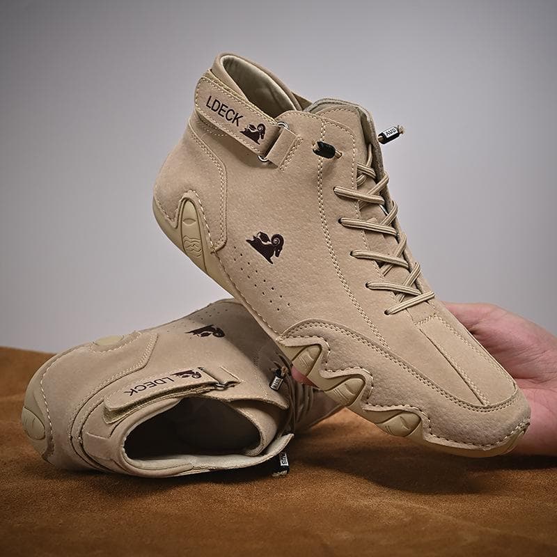2022 Italian Suede Boots Handmade with Closure High Top Plush Thickening Men's Casual Shoes Cotton Shoes Toe Leather Boots Men Winter Shoes cm black b