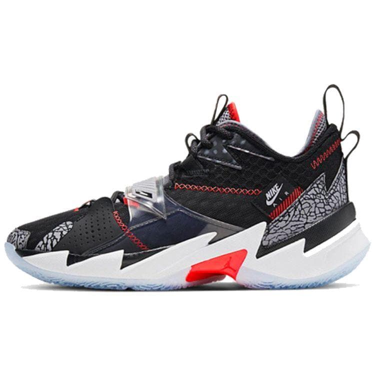 Air Jordan Why Not Zer0.3 PF Black Cement Men Sneakers Bright-Crimson Cement-Grey White CD3002-006 cm