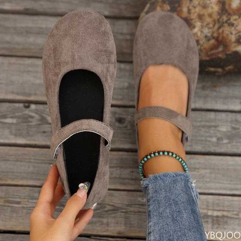 Woman's Casual Flats Shoes Round Toe Large size ladies shoes Retro French Mary Jane Dress Flat New Summer Solid Comfortable shoe 41 white