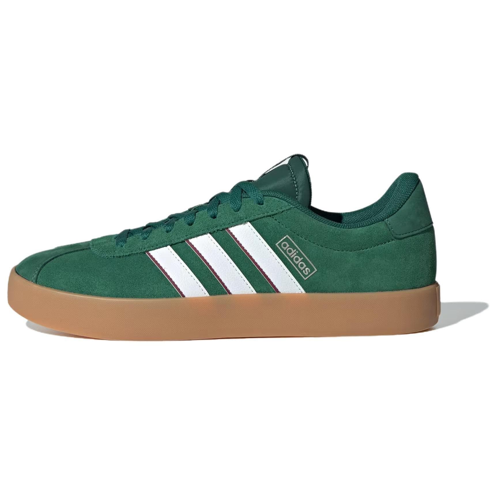 adidas VL Court 3.0 Dark Green White Unisex Sneakers Cloud-White Collegiate-Burgundy IH4790 cm