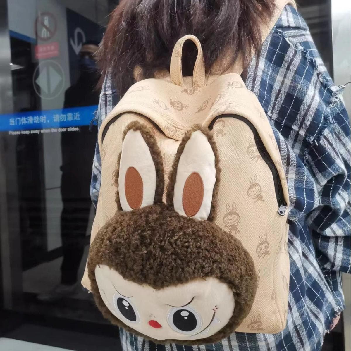 School Bag Labubu Large Capacity New Backpack Plush Cute College School Bag Backpack CLE