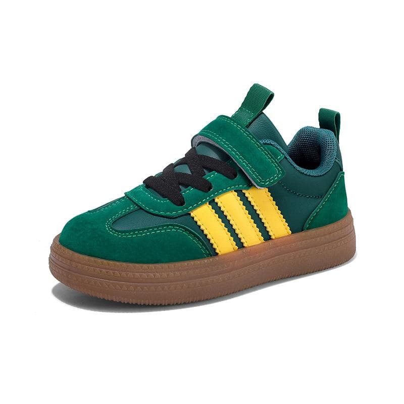 Children 2025 Campus Vintage Board Shoes Girls Street Tide Casual Breathable Shoes Medium Older Boys Outdoor Sneakers 22.9cm