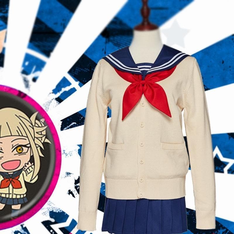 My Hero Academia Cosplay Costume Anime Cosplay Boku No Hero Academia Himiko Toga JK Uniform Women Sailor Suits with Sweaters cm