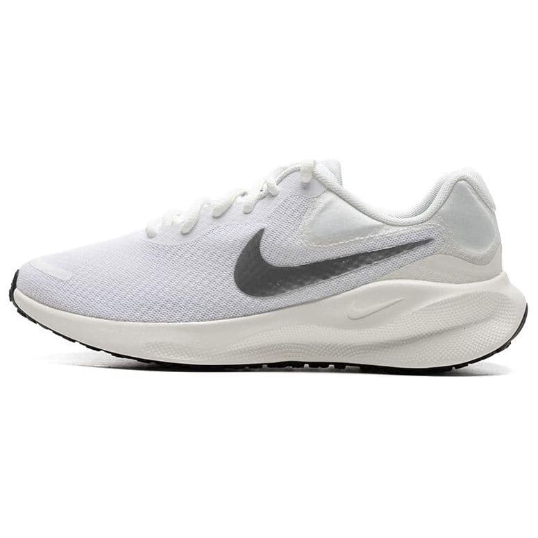 Nike Revolution 7 White Metallic Silver Women Sneakers Sail Black FB2208-101 cm