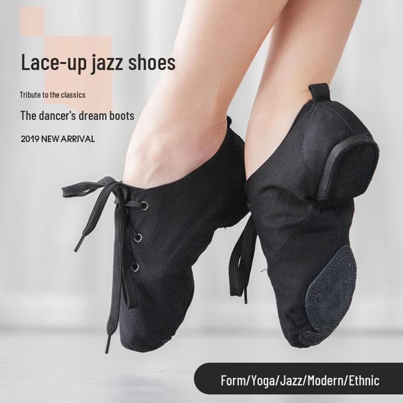 Unisex Canvas Jazz & Ballet Dance Shoes for Kids and Adults cm black