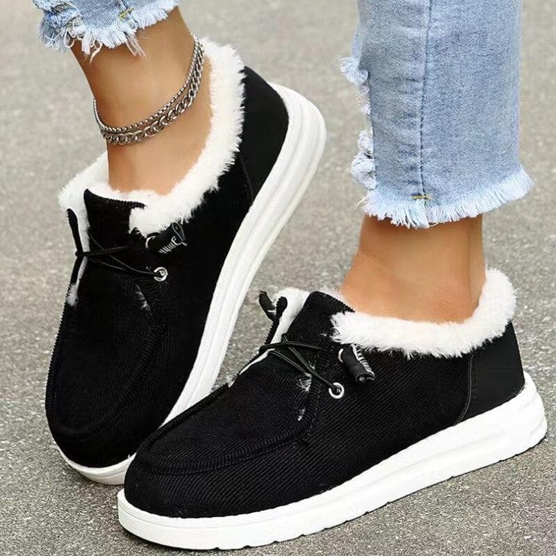 Dude Shoes Women Wendy Comfortable Flat Slip On Mujer Zapatillas Winter Warm Plush Vulcanize Sneaker Fur Mocassin Loafers Female cm beige