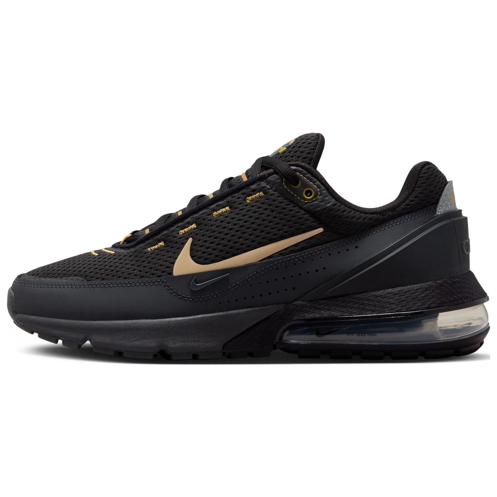 Nike Air Max Pulse Black Flat Gold Men Sneakers Anthracite Metallic-Gold FQ8733-010 cm