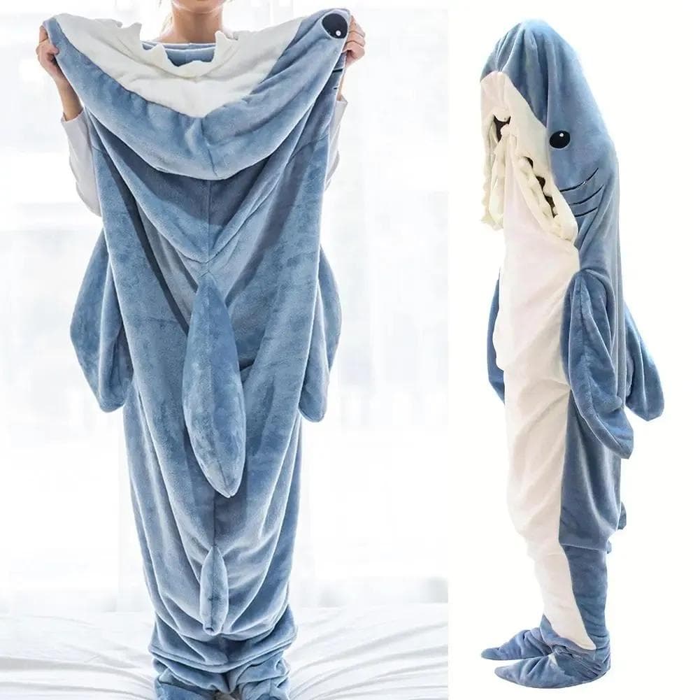 Cosplay Shark Onesies Costumes Suit Adult Pyjamas Cartoon Halloween Christmas Carnival Sleepwear Jumpsuit Kids Clothes Hombre cm blue