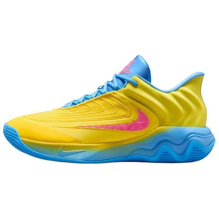 Nike Giannis Immortality 4 Anti-Slip Wear-Resistant Low-Top Basketball Shoes Men's Yellow Blue Sneakers FQ3681-700 cm