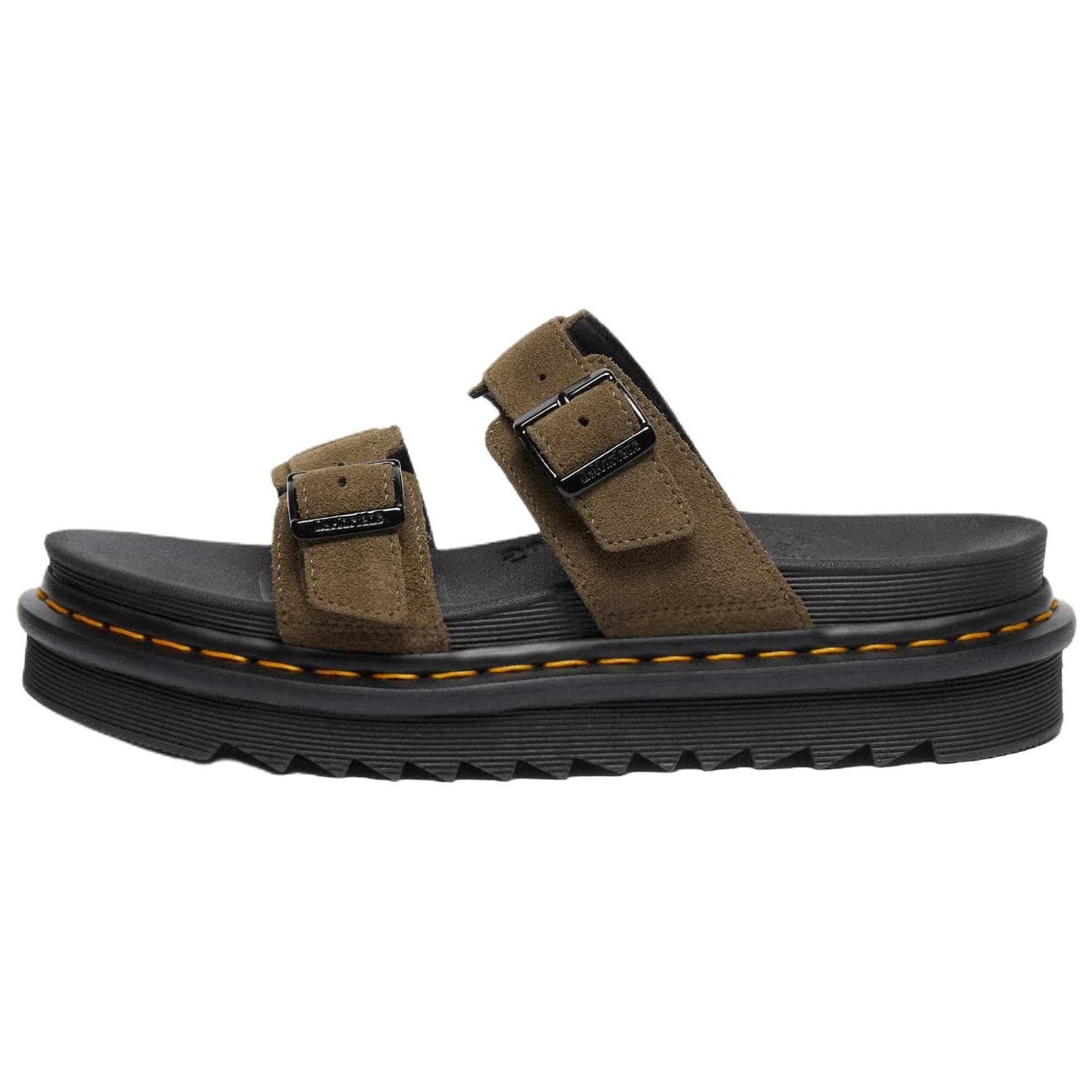 Dr. Martens Myles Slide DMs Olive Simple Comfortable Anti-Friction Slide Sandals Unisex sandals Dark-Green 41115300 cm