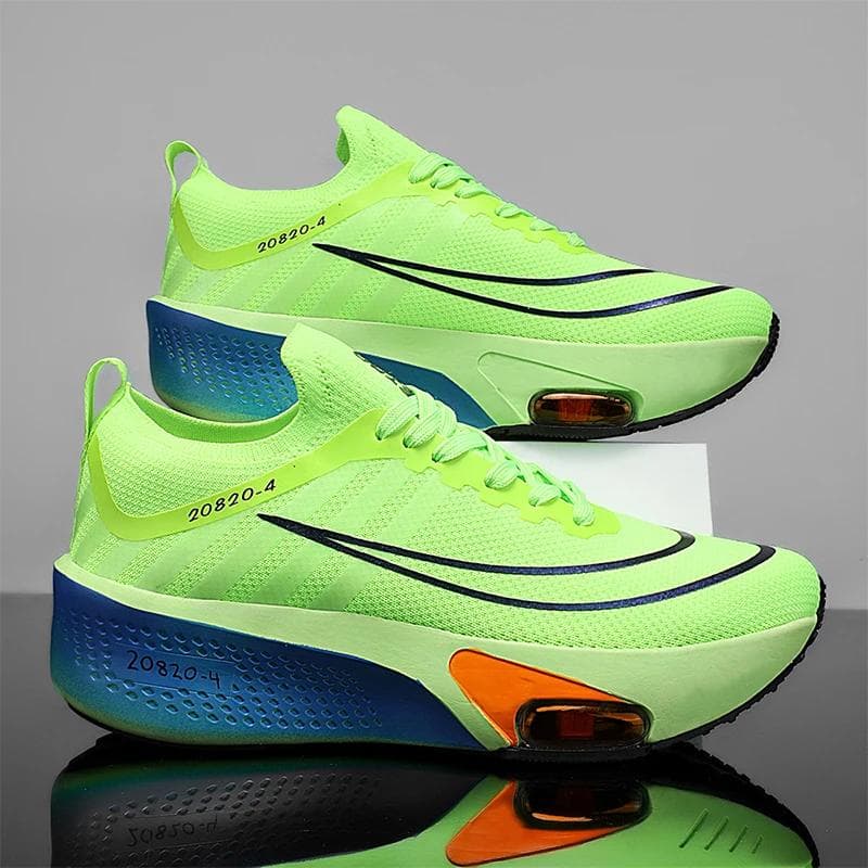 New Marathon Air Cushion Men Running Shoes Breathable marathon Sports gihtweight Sneakers Women's Comfortable Athletic Training cm green